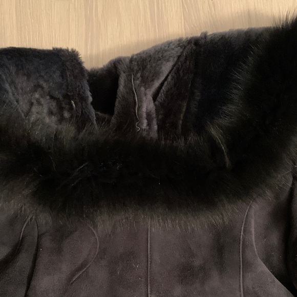 Valentino Dark Teddy Jacket with Fur Accents - Picture 8 of 9